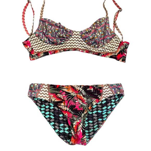 Maaji Other - Maaji Alluring Traveler Colorful Patterned Reversible Bikini Set Sz S